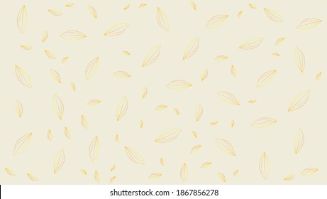 white background with orange leaves pattern