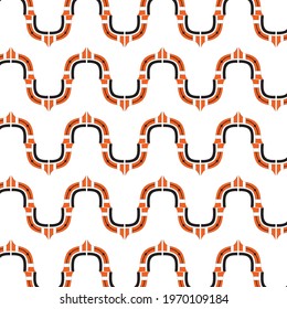 white background with orange repeated abstract shape