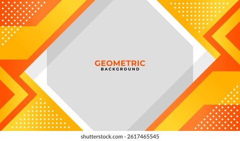 White background with orange yellow geometric