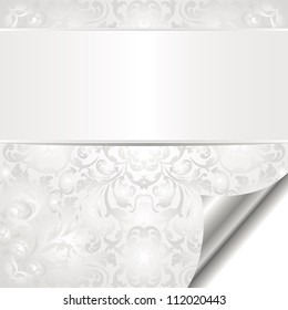 white background with ornaments and copy space