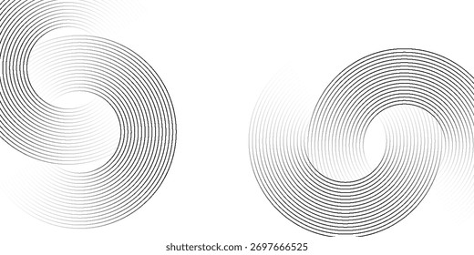 Plano de fundo branco com camadas sobrepostas em um espaço claro com decoração de efeito de linha. Conceito de estilo de círculo, elemento de design gráfico moderno para banners, folhetos e cartões. vetor eps10.