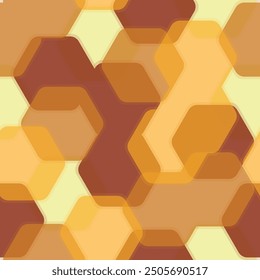 White background and pastel multicolor hexagon seamless pattern.   Fresco for interior printing, Wallpapers. Mural art.