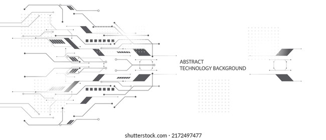 White Background Pattern Design Line Technology Simple With Space For Your Text