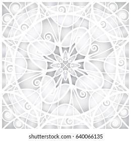 White background pattern. Greeting card. Wedding invitation template with lace decoration