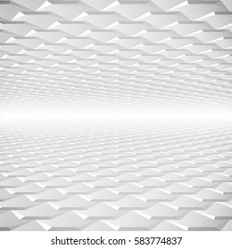 White background with pattern of hexagonal tiles overlayed like fish scales