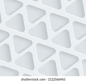 White background with perforated abstract pattern, 3D grey with holes and dot pattern vector illustration.
