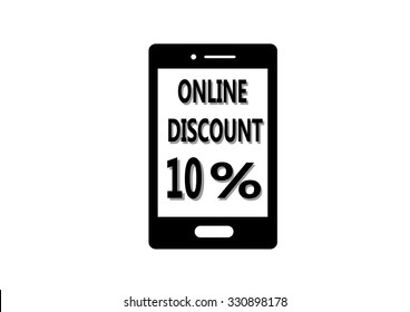 White background Phone Black & Gray ONLINE DISCOUNT 10% on smart phone