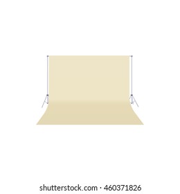 White background for photography icon in cartoon style isolated on white background. Shooting symbol
