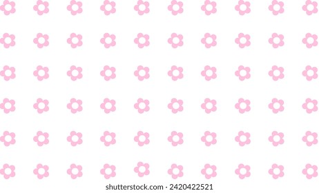 Fondo blanco con flores rosas