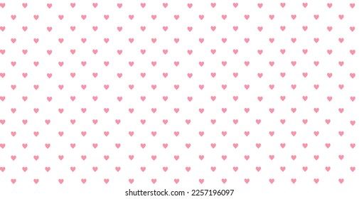 Fondo blanco con corazones rosados imprimir ilustración vectorial de fondo.