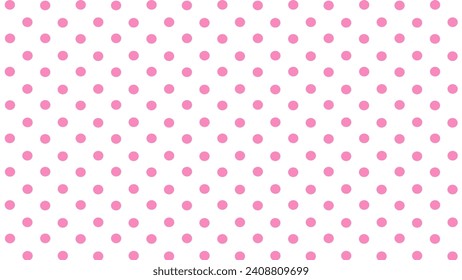 White background with pink polka dot