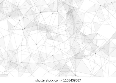 White Background Points Connected By Lines Stock Vector (Royalty Free ...