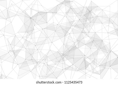White Background Points Connected By Lines Stock Vector (Royalty Free ...