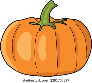 ilustración de calabaza de fondo blanco, adecuada para diversas ilustraciones