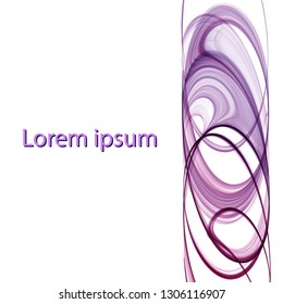 White background with purple abstract waves
