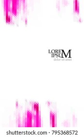 white background with purple lines of triangles. Vector
