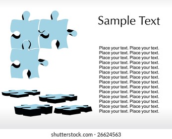 white background with puzzle concept