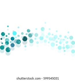 White background with random blue circles or dots. Colorful template for your amazing design. Bubbles.