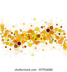 White background with random colored circles or dots. 
