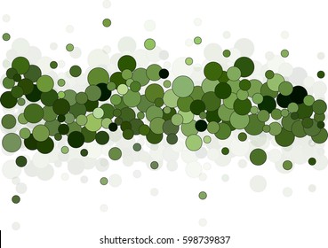 White background with random colored circles or dots.