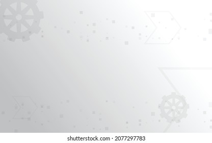 white background, random minimalist techno gear illustration vector for, logo, card, banner, web and printing.