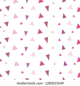 White background random triangle modern pattern. Birthday therm.