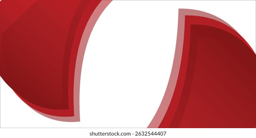 Un fondo blanco con ondas abstractas rojas en capas en la parte superior, con líneas delgadas y un concepto de degradado de tonos rojos