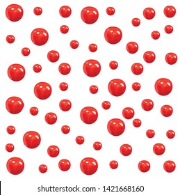 White background red ball backdrop pattern vector
