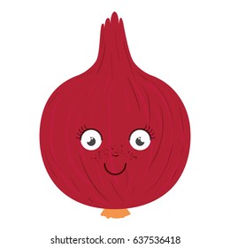 white background with red beet caricature vector illustration