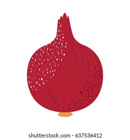 white background with red beet with stains vector illustration