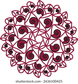 white background and red, black type color design making for illustration