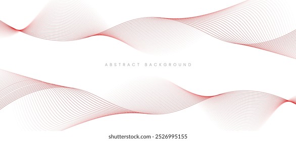 White background with red curve pattern