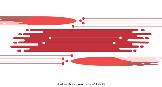 White background with red diagonal lines