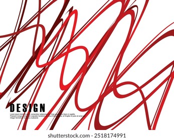 White background with red gradient ribbon pattern. White background with red streak pattern.
