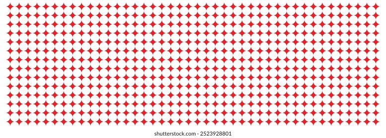 Weißer Hintergrund mit rotem Polka-Punkt.