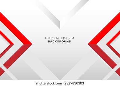 White background with red shaped lines