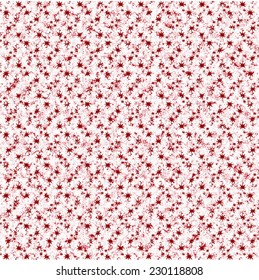 white background with red stars and shapes