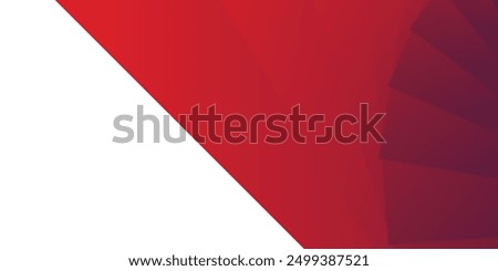 White background with a red triangle in the bottom right corner