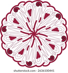 white background and red type color design making for illustration