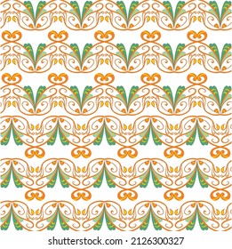 fondo blanco con forma abstracta floral de alineación repetida