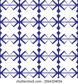 white background with repeated blue abstract pattern