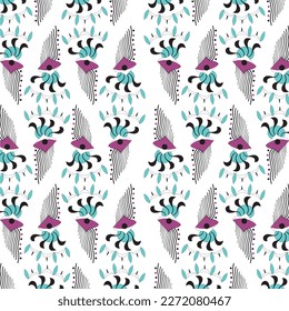 white background with repeated curl purple abstract