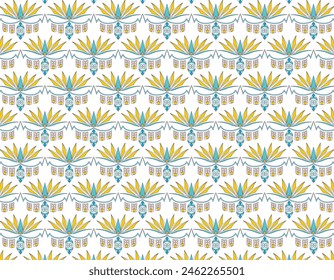 white background with repeated custom align yellow abstract pattern