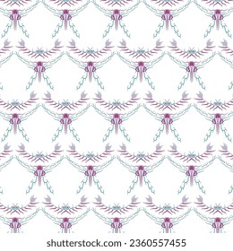 white background with repeated custom color abstract pattern for etc use