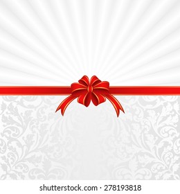 white background with ribbon for gifts