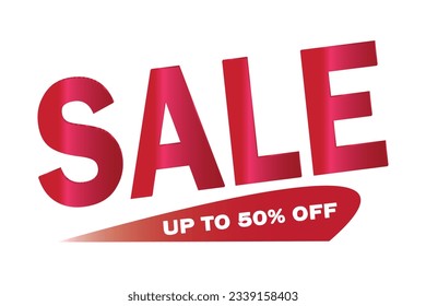 diseño de plantilla vectorial de venta de fondo blanco , oferta de descuento especial hasta un 50% de descuento , simplemente diseño de banner de venta de atracción visual