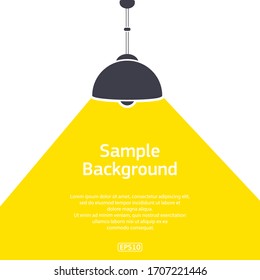 White background with sample text and lamp light