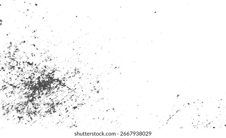 Um plano de fundo branco com manchas cinza escuro dispersas e grupos maiores de manchas.