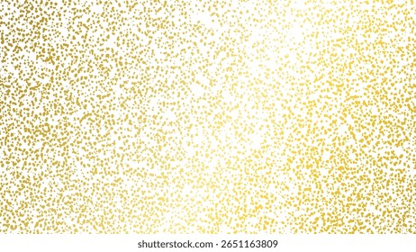 Um fundo branco com manchas douradas dispersas de vários tamanhos.