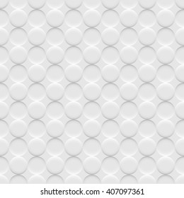 White background seamless pattern with circles. Vector wallpaper